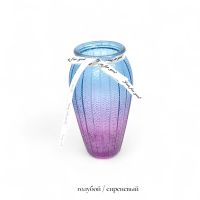 Ваза стеклянная Градиент h20 х d7 см, FA58-12 - вид 2 миниатюра