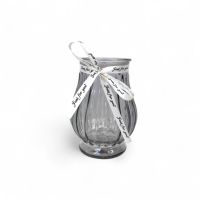 Ваза стеклянная Фонарик h16 х d7 см, графит, FA58-13 - вид 1 миниатюра