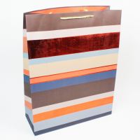 Сумка бумажная 42 х 53 х 15 см, Широкая полоса, 12 шт, Z17-45 - вид 4 миниатюра