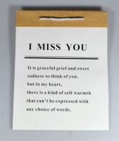 Сумка бумажная 32 х 25 х 13 см, I MISS YOU, W3-1 - вид 2 миниатюра