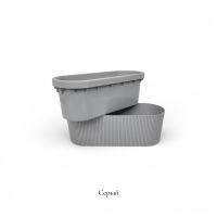 Кашпо пластиковое с дренажной системой Овальное h20 х 50 х 20 см, FA57-29 - вид 4 миниатюра