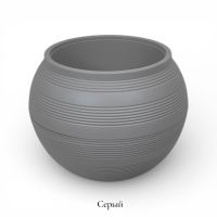 Кашпо пластиковое Шар d30 х h32 см, FA57-36 - вид 1 миниатюра