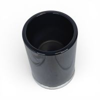 Кашпо пластиковое Стиль d34 х h60(30) см, черный/серебро, FA57-40 - вид 2 миниатюра