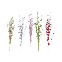 Ветка декоративная с шариками глиттер, h75 см, FA48-37