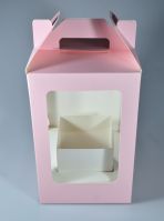 Коробка складная для цветочных композиций 10 шт, розовый, W2-13 - вид 1 миниатюра