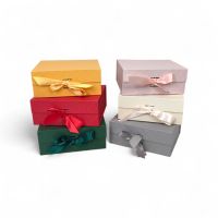 Коробка прямоугольная складная с бантом h8 х 20 х 18 см, FA54-19 - вид 6 миниатюра