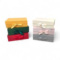 Коробка прямоугольная складная с бантом h9 х 28 х 20 см, FA54-20 - вид 1 миниатюра