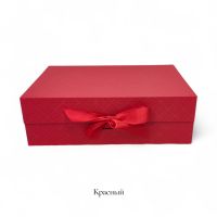 Коробка прямоугольная складная с бантом h9 х 28 х 20 см, FA54-20 - вид 2 миниатюра