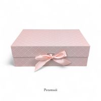 Коробка прямоугольная складная с бантом h9 х 28 х 20 см, FA54-20 - вид 4 миниатюра