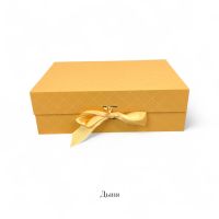 Коробка прямоугольная складная с бантом h9 х 28 х 20 см, FA54-20 - вид 6 миниатюра