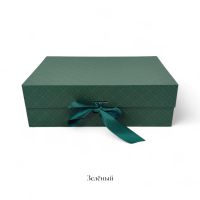 Коробка прямоугольная складная с бантом h9 х 28 х 20 см, FA54-20 - вид 7 миниатюра