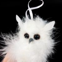 Игрушка декоративная подвесная Сова на ветке h6.5 см - вид 2 миниатюра
