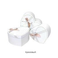 Коробка Сердце с бантом, набор из 3 шт, FA54-49 - вид 2 миниатюра