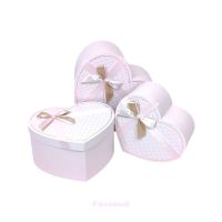 Коробка Сердце с бантом, набор из 3 шт, FA54-49 - вид 1 миниатюра