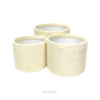 Коробка цилиндр без крышки, набор из 3 шт, искусственный мех, FA54-58 - вид 2 миниатюра