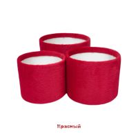 Коробка цилиндр без крышки, набор из 3 шт, искусственный мех, FA54-58 - вид 3 миниатюра