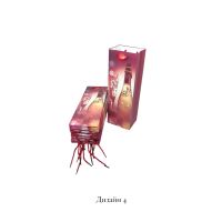 Сумка бумажная под бутылку 35 х 12 х 9 см, Дизайн, 12 шт, FA54-37 - вид 1 миниатюра