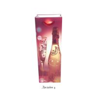 Сумка бумажная под бутылку 35 х 12 х 9 см, Дизайн, 12 шт, FA54-37 - вид 2 миниатюра