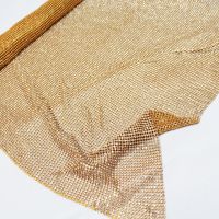 Ткань со стразами 45 х 118 см, золото мульти, Z27-7 - вид 1 миниатюра