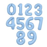 Шар фольгированный Цифра 40&quot;/102 см, небесный