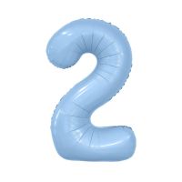 Шар фольгированный Цифра 40"/102 см, небесный - вид 5 миниатюра