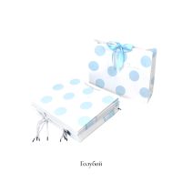 Сумка бумажная горизонтальная 25 х 32 х 12 см, Горох, 12 шт, белый, FA54-41 - вид 1 миниатюра