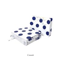 Сумка бумажная горизонтальная 25 х 32 х 12 см, Горох, 12 шт, белый, FA54-41 - вид 3 миниатюра