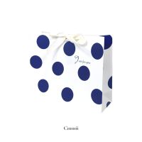 Сумка бумажная горизонтальная 25 х 32 х 12 см, Горох, 12 шт, белый, FA54-41 - вид 4 миниатюра