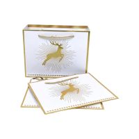 Сумка бумажная горизонтальная 17 х 23 х 10 см, Новогодний дизайн, 12 шт, FA39-46 - вид 4 миниатюра