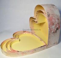 Коробка сердце, набор из 3 шт, Р71-14 - вид 7 миниатюра