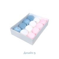 Елочный шар Зефирное облако d8 см, 12 шт, FA48-8 (дизайн 3) - вид 5 миниатюра