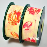 Лента тканная с рисунком Цветы 4 см x 10 м - вид 1 миниатюра