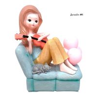 Фигурка с подсветкой Девочка h15 см, полистоун, FA34-14 - вид 4 миниатюра