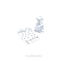 Пакет-мешочек с атласной лентой Горох h15(23) х 15 см, 50 шт, полиэтилен, FA39-6 - вид 2 миниатюра