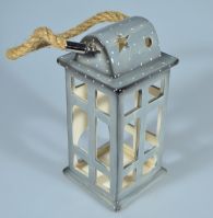 Подсвечник новогодний Домик, h19 см, керамика, W25-2 - вид 1 миниатюра