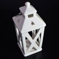 Подсвечник новогодний Фонарь, h22 см, керамика, W25-3 - вид 2 миниатюра