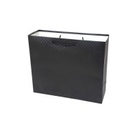 Сумка бумажная горизонтальная с тиснением 26 х 32 х 11 см, Однотонный микс, 12 шт, FA55-74 - вид 2 миниатюра