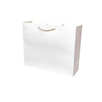 Сумка бумажная горизонтальная с тиснением 26 х 32 х 11 см, Однотонный микс, 12 шт, FA55-74 - вид 3 миниатюра