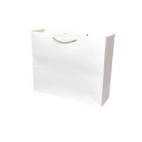 Сумка бумажная горизонтальная с тиснением 32 х 38 х 12 см, Однотонный микс, 12 шт, FA55-75 - вид 2 миниатюра