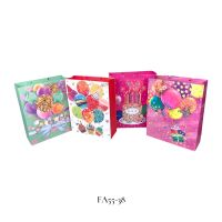 Сумка бумажная с широким дном 54 х 36 х 30 см, Праздник, 12 шт, FA55-38