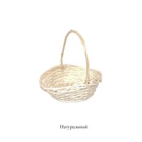 Корзина овальная 40 х 32 х h14(42) см, натуральный, БМ - вид 1 миниатюра