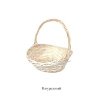 Корзина овальная 35 х 27 х h12(38) см, натуральный, БМ - вид 1 миниатюра