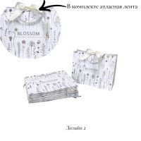 Сумка бумажная горизонтальная 26 х 32 х 11 см, Ботаника, 12 шт, FA55-6 - вид 1 миниатюра