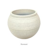 Кашпо пластиковое Шар d28 х h32 см, песочный, FA57-33