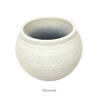 Кашпо пластиковое Шар d28 х h32 см, песочный, FA57-33 - вид 1 миниатюра