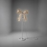 Декоративная металлическая конструкция со светодиодам Бант h210 х 120 см, белый/золото, FA59-79