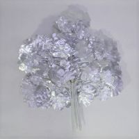 Ветка билобы искусственная, 12 шт, h55 см, серебро, W116-3 - вид 1 миниатюра