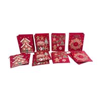 Сумка бумажная 18 х 23 х 10 см, Новогодний дизайн, 12 шт, FA39-41