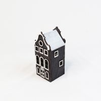 Интерьерный домик Амстердам, 100 х 90 х h200 мм, темный графит, S - вид 2 миниатюра