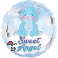 Шар фольгированный SWEET ANGEL Медвежонок голубой, 18" - вид 1 миниатюра